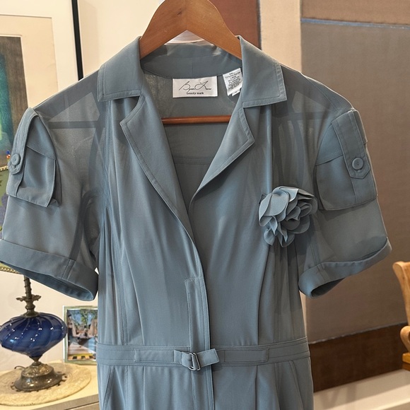 Byron Lars Light Blue Jumpsuit with Belt - Picture 2 of 6